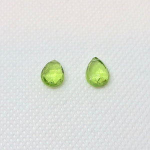 Peridot Faceted Briolette Beads Matched Pair - PremiumBead Alternate Image 3