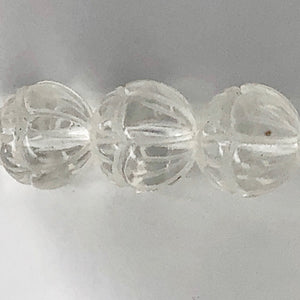 Rare! 3 Hand Carved Quartz Lotus 12mm Beads - PremiumBead Primary Image 1