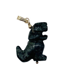 Load image into Gallery viewer, T-Rex Dinosaur Carved Kambaba Jasper 14K Gold Filled Pendant
