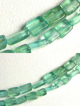 Load image into Gallery viewer, Natural Teal Apatite Cube Tube Bead Strand 109642 - PremiumBead Primary Image 1
