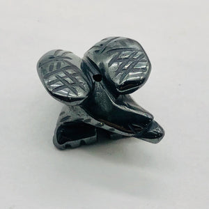 Soaring Eagle Carved Hematite Worry-Stone Figurine