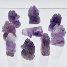 Load image into Gallery viewer, Howling 2 Carved Amethyst Wolf / Coyote Beads | 21x11x8mm | Purple - PremiumBead Alternate Image 11
