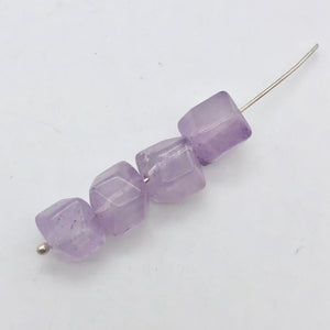 Natural Lilac Amethyst Faceted Squarish Beads | 9x8mm | 4 Beads | 1329 - PremiumBead Alternate Image 3