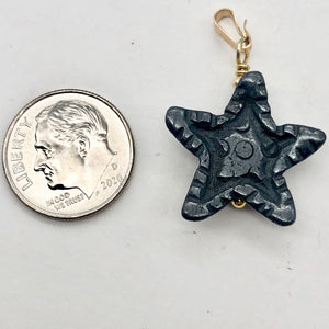 Hematite Starfish Pendant Necklace | Semi Precious Stone | 14k gf Pendant - PremiumBead Alternate Image 7