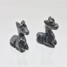 Load image into Gallery viewer, Graceful 2 Carved Hematite Giraffe Beads | 21.5x17x9.5mm | Silver Grey - PremiumBead Alternate Image 6
