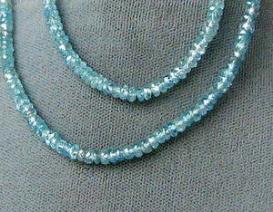 80cts Natural Blue Zircon Faceted Bead Strand 106047 - PremiumBead Primary Image 1