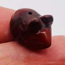Load image into Gallery viewer, Cute Brecciated Jasper Carved Mouse Beads | 19x11x11 mm | Red
