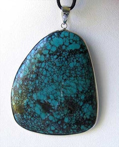 Natural Turquoise Sterling Silver Pendant 10378D - PremiumBead Alternate Image 2