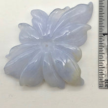 Load image into Gallery viewer, 40.7cts Hand Carved Blue Chalcedony Flower Bead | 51x36x4mm | - PremiumBead Primary Image 1
