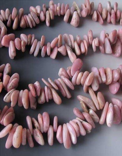 Pretty Pink Peruvian Opal Briolette Bead 8 inchStrand 10505 - PremiumBead Primary Image 1