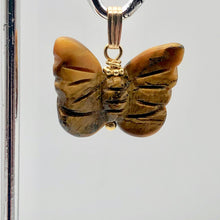 Load image into Gallery viewer, Tiger Eye Butterfly Pendant Necklace|Semi Precious Stone Jewelry |14k gf Pendant - PremiumBead Alternate Image 4
