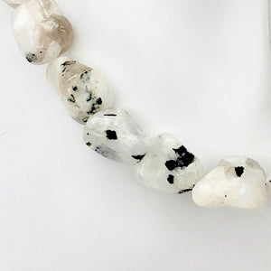 Unusual Tourmalinated Moonstone nugget bead strand - PremiumBead Alternate Image 6