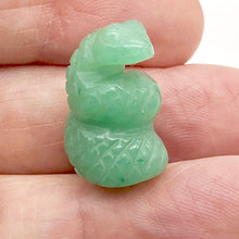 Load image into Gallery viewer, Charmer Carved Aventurine Snake Figurine | 20x11x7mm | Green
