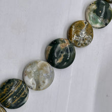 Load image into Gallery viewer, Ocean Jasper Graduated Round Bead Strand | 26x8 to 29x12 |Multi-color| 15 Beads|
