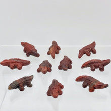 Load image into Gallery viewer, Red Gators 2 Carved Jasper Alligator Beads | 28x11x7mm | Red - PremiumBead Alternate Image 9

