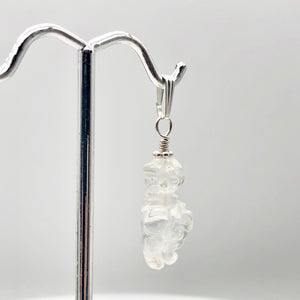 Quartz Goddess of Willendorf Sterling Silver Pendant |1.38" Long | Clear | - PremiumBead Alternate Image 5