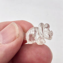 Load image into Gallery viewer, Dinosaur 2 Carved Quartz Triceratops Beads | 21.5x12x7.5mm | Clear - PremiumBead Alternate Image 8
