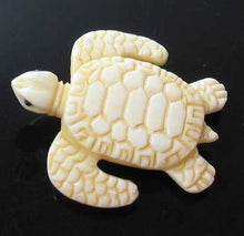 Load image into Gallery viewer, Sea Turtle Amazing Hand Carved Waterbuffalo Bone Button 009700I | 20x17x8mm | Bone - PremiumBead Primary Image 1
