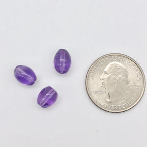 Yummy Natural Amethyst Rice Oval Beads | 10x7mm | 3 Beads | 6202 - PremiumBead Alternate Image 5