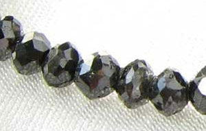 1 Fancy Color 0.55cts Natural Black Diamond Roundel Bead 9892E - PremiumBead Primary Image 1
