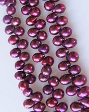 Load image into Gallery viewer, 6 Radiant Raspberry Teardrop Briolette Pearls 10131 - PremiumBead Alternate Image 3
