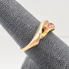 Load image into Gallery viewer, Three Stone Natural Red Ruby in Solid 14Kt Yellow Gold Ring Size 6 9982x - PremiumBead Alternate Image 8
