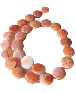 Snakeskin/Crab Fire Agate Focal Bead Strand 108958