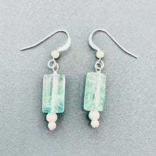 Load image into Gallery viewer, Fluorite Sterling Silver Drop/Dangle Earrings | 1 1/2&quot; Long | Blue | 1 Pair |

