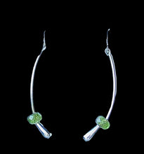 Load image into Gallery viewer, Green Peridot &amp; 925 Sterling Silver Earrings 6487
