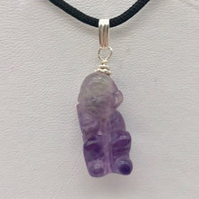 Load image into Gallery viewer, Swingin&#39; Hand Carved Amethyst Monkey and Sterling Silver Pendant 509270AMS - PremiumBead Alternate Image 7
