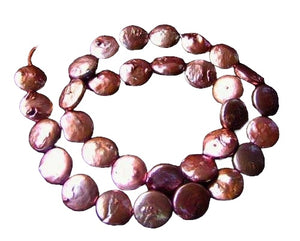 Sensational Rose Gold FW Coin Pearl Strand 108317