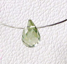 Load image into Gallery viewer, 1 Natural Sage Green Natural Zircon Briolette Bead 6943 - PremiumBead Alternate Image 2
