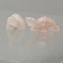 Load image into Gallery viewer, Carved 2 Rose Quartz Turtle Beads | 20x12.5x9mm | Pink
