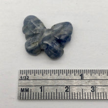Load image into Gallery viewer, Fluttering Sodalite Butterfly Figurine Worry Stone | 21x18x7mm | Blue White - PremiumBead Alternate Image 4
