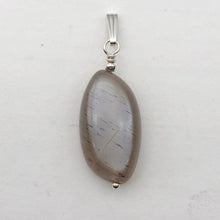 Load image into Gallery viewer, Moonstone Chatoyant Sterling Silver Drop Pendant | 1 1/2&quot; Long | Silver Gray |
