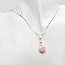 Load image into Gallery viewer, Rhodochrosite and Pearl Sterling Silver Pendant | 1 1/8 Inch Long | - PremiumBead Alternate Image 5
