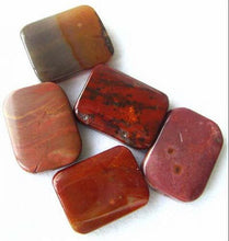 Load image into Gallery viewer, 5 Red Devil Jasper Rectangle Pendant Beads 8648 - PremiumBead Primary Image 1

