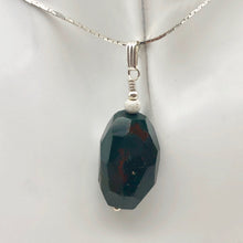 Load image into Gallery viewer, Hand Made Bloodstone Focal Pendant with Sterling Silver Findings | 1 3/4&quot; Long - PremiumBead Alternate Image 2
