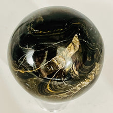 Load image into Gallery viewer, Stromatolite Scry Crystal Round Meditation Sphere | 55mm | Bronze/Black | 1 |
