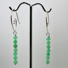 Load image into Gallery viewer, Unique Gem Quality Chrysoprase &amp; Sterling Silver Earrings | 2 inch long |
