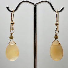 Load image into Gallery viewer, Mandarin Botswana Chalcedony Briolette Bead Earrings | Orange | 1 1/2&quot; Long |

