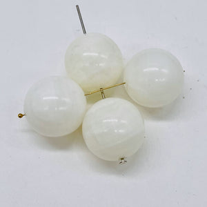 Sardonyx Gemmy Round Beads | 18mm | White | 4 Beads |
