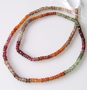 Fancy Natural Autumn Sapphire Faceted Bead Strand109922 - PremiumBead Primary Image 1