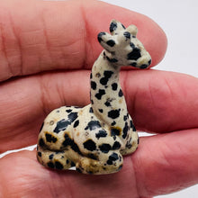 Load image into Gallery viewer, Dalmation Stone Giraffe Giraffe | 49x28x20mm | White Black | 1 Figurine

