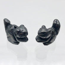 Load image into Gallery viewer, Nuts 2 Hand Carved Animal Hematite Squirrel Beads | 21.5x14x10mm | Graphite - PremiumBead Alternate Image 2
