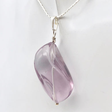 Custom Focal Lavender Fluorite & Sterling Silver Pendant | 2