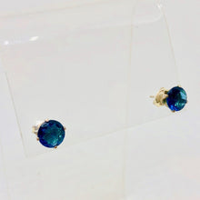 Load image into Gallery viewer, December 7mm Blue Zircon &amp; Sterling Silver Earrings 9780L - PremiumBead Alternate Image 3
