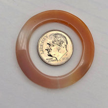 Load image into Gallery viewer, Carnelian Agate Picture Frame Bead | 37x3.5mm | Orange | 23mm opening
