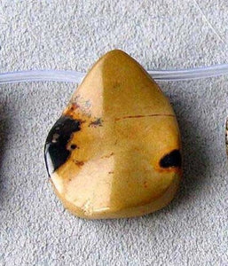 1 Artistic Dendritic Jasper Wavy Briolette Bead 006710B - PremiumBead Alternate Image 2