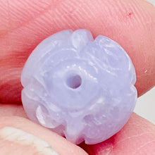 Load image into Gallery viewer, Jade AAA Carved Round Bead | 12mm | Lavender | 1 Bead
